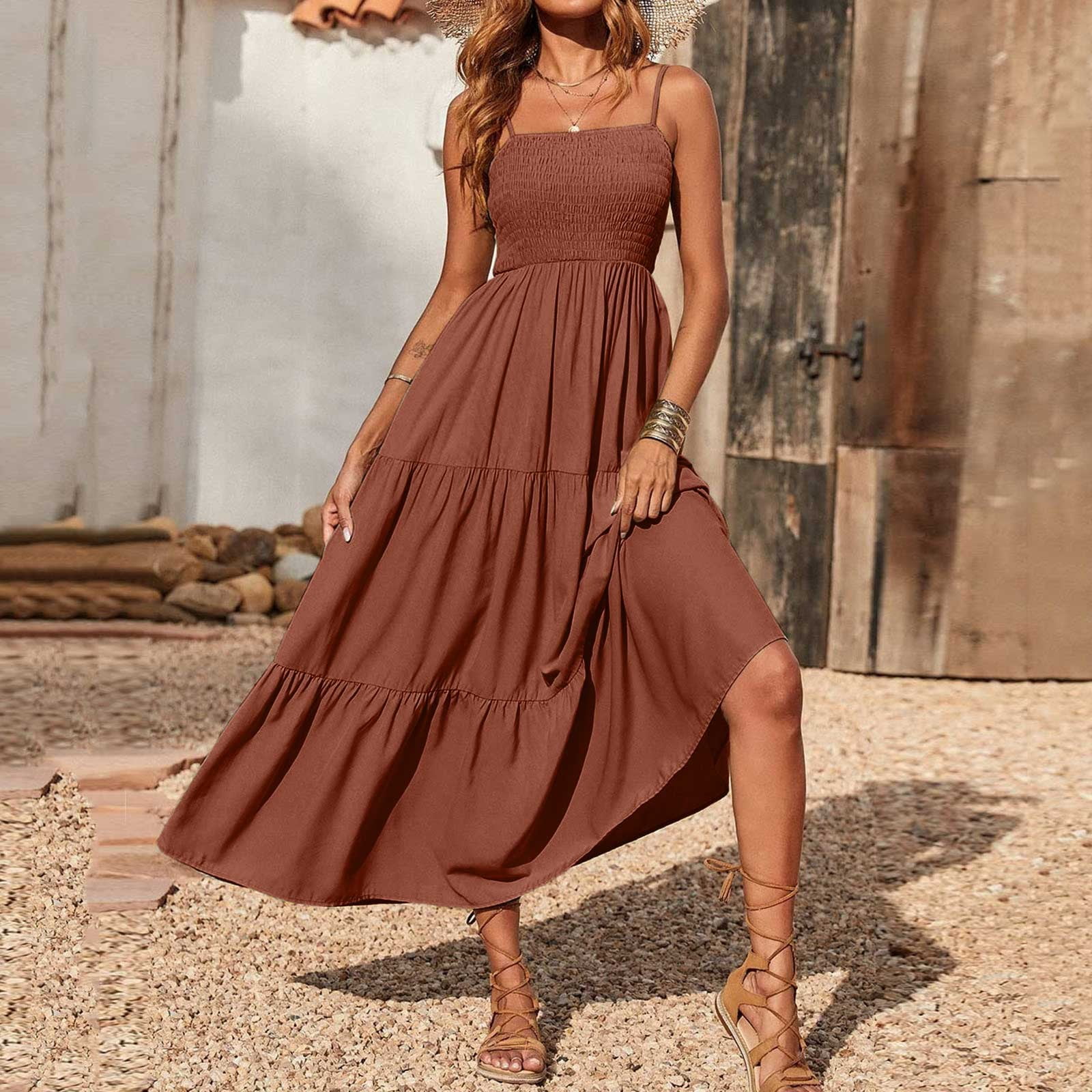 brown summer dress